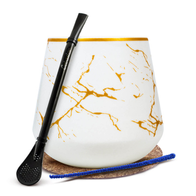 Yerba Mate Accessories Set: Calabash + Bombilla