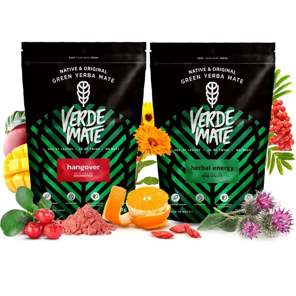 Yerba Mate Set: Verde Mate Herbal Energy + Hangover 2x500g