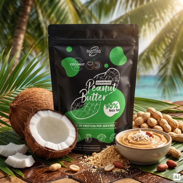 Powdered Peanut Butter Set Nustino: Classic + Coconut 2x400g