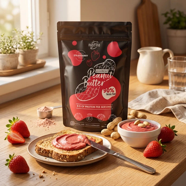 Powdered Peanut Butter Set Nustino: Classic + Strawberry 2x400g