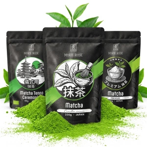 Set of 3 Japanese Organic Matcha Teas: Ceremonial + Premium + Culinary
