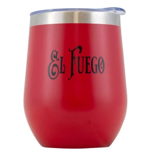 TermoLid – thermal mate cup with a lid – El Fuego (red) – 350 ml