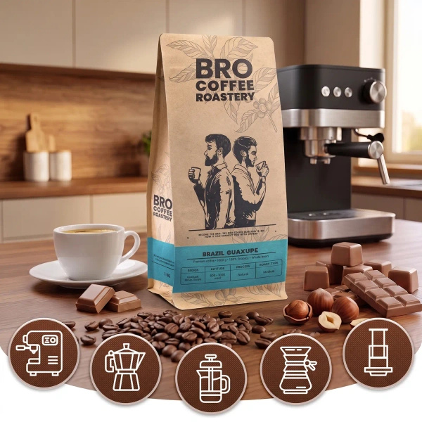 Set of Bro Coffee Roastery Brazil Samba + Brazil Guaxupe + Brazil Cerrado 3x1kg (3kg)