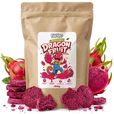 FiloLilo – Freeze-dried dragon fruit slices 100g