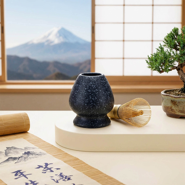 Kusenaoshi – Ceramic Chasen Holder – Kurai
