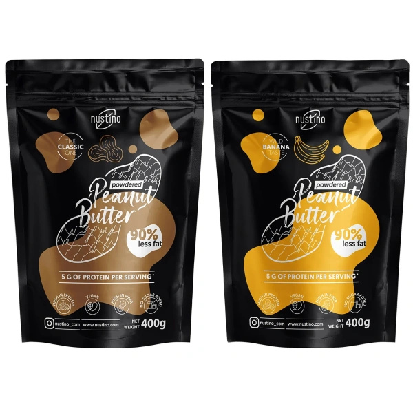 Powdered Peanut Butter Set Nustino: Classic + Banana 2x400g