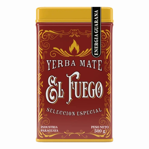 Yerbera – Tin can + El Fuego Energia Guarana 0.5kg