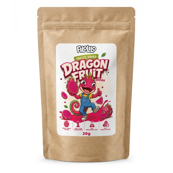 FiloLilo – Freeze-dried dragon fruit slices 20g