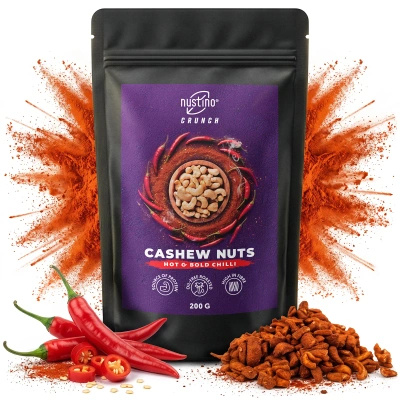 Nustino Crunch – Roasted Cashews – Hot & Bold Chilli 200g