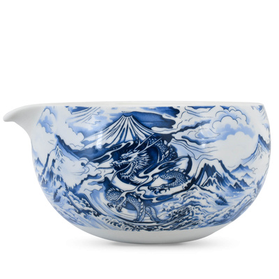 Matchawan – Ceramic Matcha Bowl with Spout – Dragon