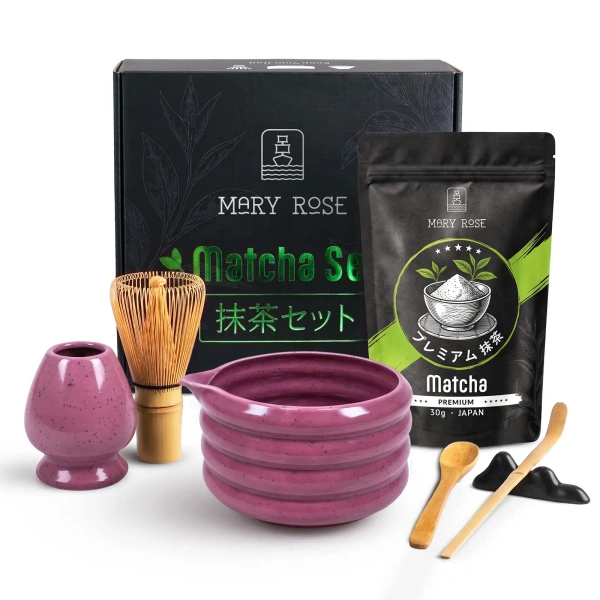 Gift Set: Japanese Premium Matcha + matchawan + Bamboo Accessories