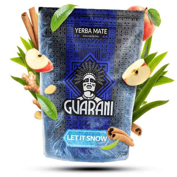 Christmas Gift Set Yerba Mate Guarani Let it Snow 400g + Gourd and Bombilla