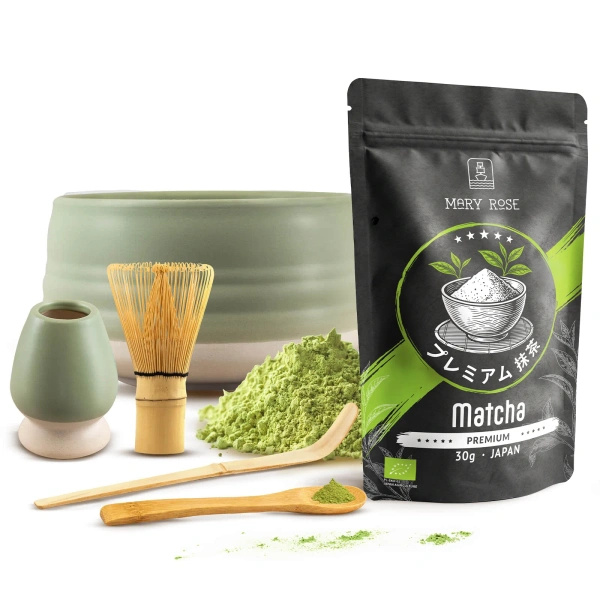 PREMIUM Matcha Tea Brewing Set: Japanese Organic Matcha 30g + Accessories