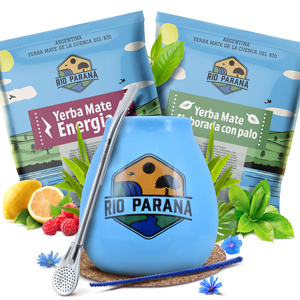 Yerba Mate Rio Parana set 2x50g Calabash + Bombilla