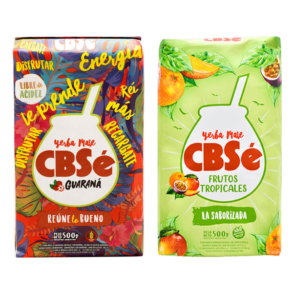 Yerba Mate Set 2 x CBSe Energia Guarana Frutos Tropicales 0.5kg