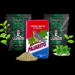 Yerba Mate Elaborada Set: 2x Guarani + 1x Pajarito