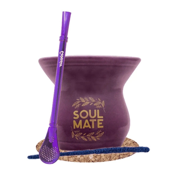 Yerba Mate Accessories Set: Calabash + Bombilla