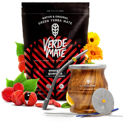 Set Yerba Verde Mate Energia 0,5kg + TermoColador