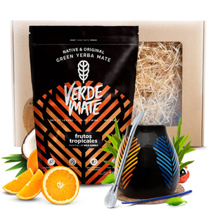 Yerba Mate Gift Set Verde Mate 400g 0,4kg Calabash + Bombilla