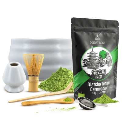 Ceremonial Matcha Tea Brewing Set: Japanese Organic Matcha 30g + Accessories