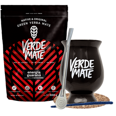 Starter set  Bombilla Mate Cup +  mate tea Verde