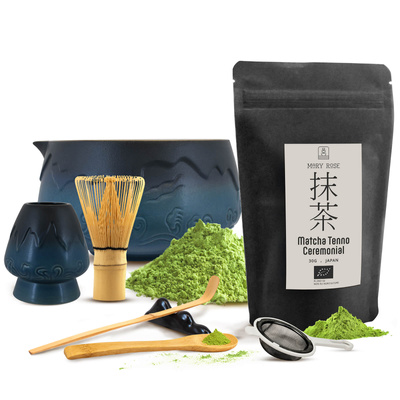 Ceremonial Matcha Tea Brewing Set: Japanese Organic Matcha 30g + Accessories