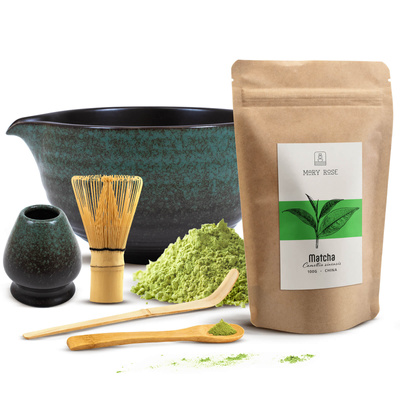 Matcha Tea Brewing Set: Matcha 100g + Accessories