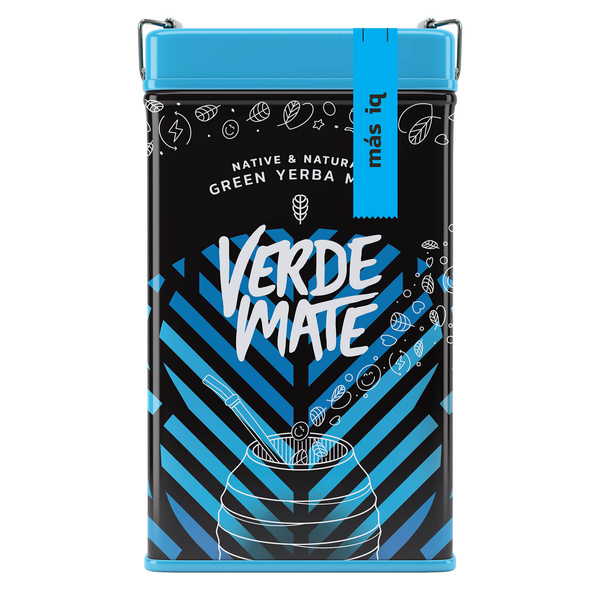 Yerbera – Tin can + Verde Mate Green Más IQ 0.5kg