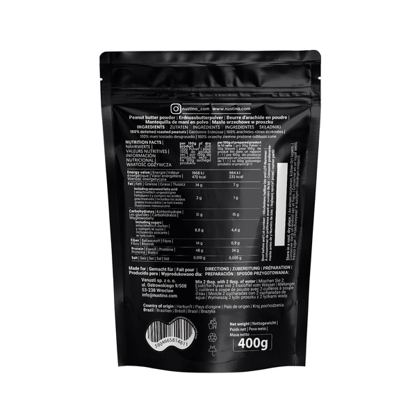 Nustino - Powdered Peanut Butter - Pure 400g
