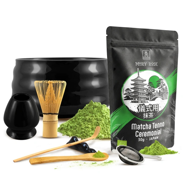 Ceremonial Matcha Tea Brewing Set: Japanese Organic Matcha 30g + Accessories