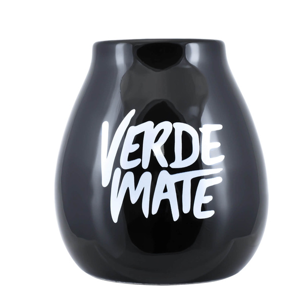 Black Verde Mate gourd + bombilla set