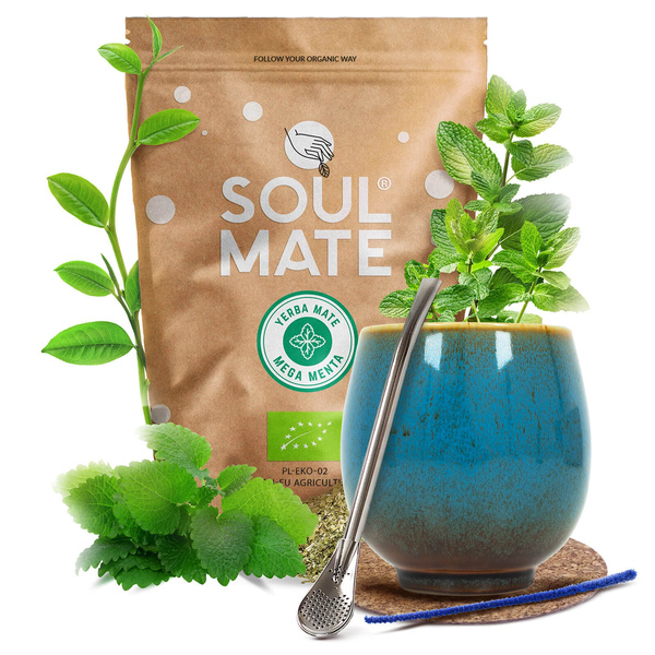 Yerba Mate Set Soul Mate 500g 0.5kg Calabash + Bombilla