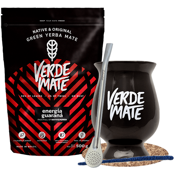 Starter set  Bombilla Mate Cup +  mate tea Verde