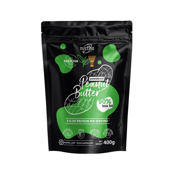 Nustino – Powdered Peanut Butter – Matcha (no sugar added) 400g