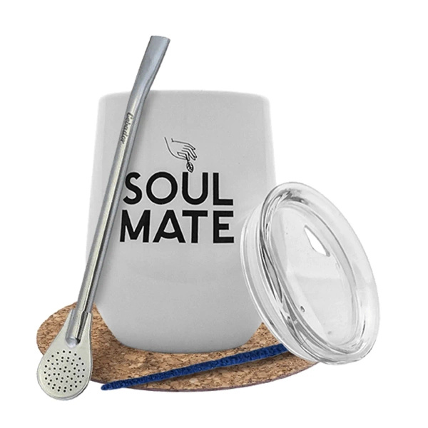 Yerba Mate Accessories Set: thermal mate gourd TermoLid + bombilla
