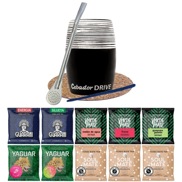 Set Yerba Verde Mate Green 10x50 Mate Cup Drive