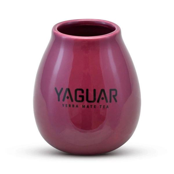 Ceramic Calabash with Yaguar logo (purple) 350ml