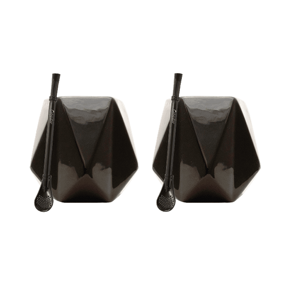 Yerba Mate Accessories Set: 2x Calabash + 2x Bombilla