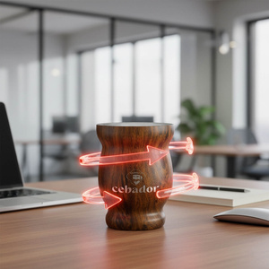 TermoMate Cebador – thermal cup for yerba mate – 190 ml (wood colour)