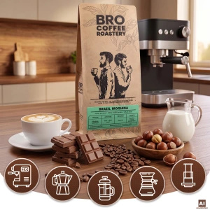 Bro Coffee Roastery – Whole Bean Coffee Brazil Mogiana Premium 400g