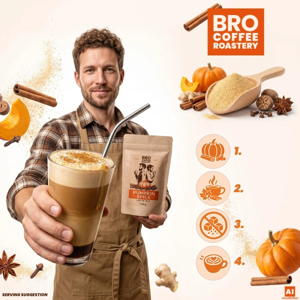 Set for Pumpkin Spice Latte: Coffee Bro Coffee Roastery Brazil Cerrado 1kg + Pumpkin Spice Latte Mix 100g