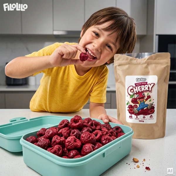 FiloLilo – Freeze-dried whole pitted cherries 100g