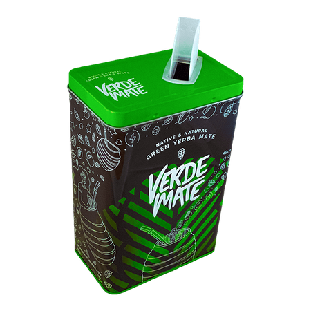 Yerbera – Tin can + Verde Mate Green Despalada 0.5kg 
