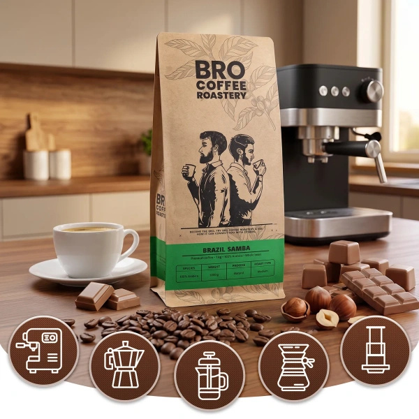 Set of Bro Coffee Roastery Brazil Samba 2x1kg (2kg)