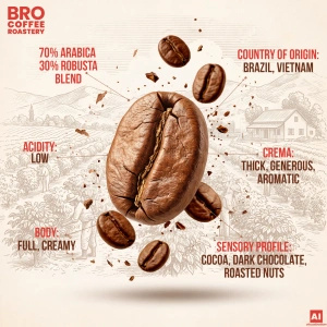 Bro Coffee Roastery – Whole Bean Coffee Crema Tango 400g