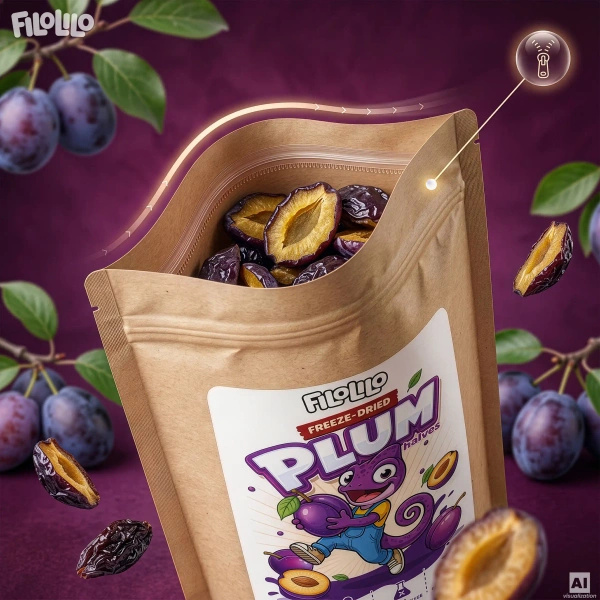 FiloLilo – Freeze-dried plum halves 100g