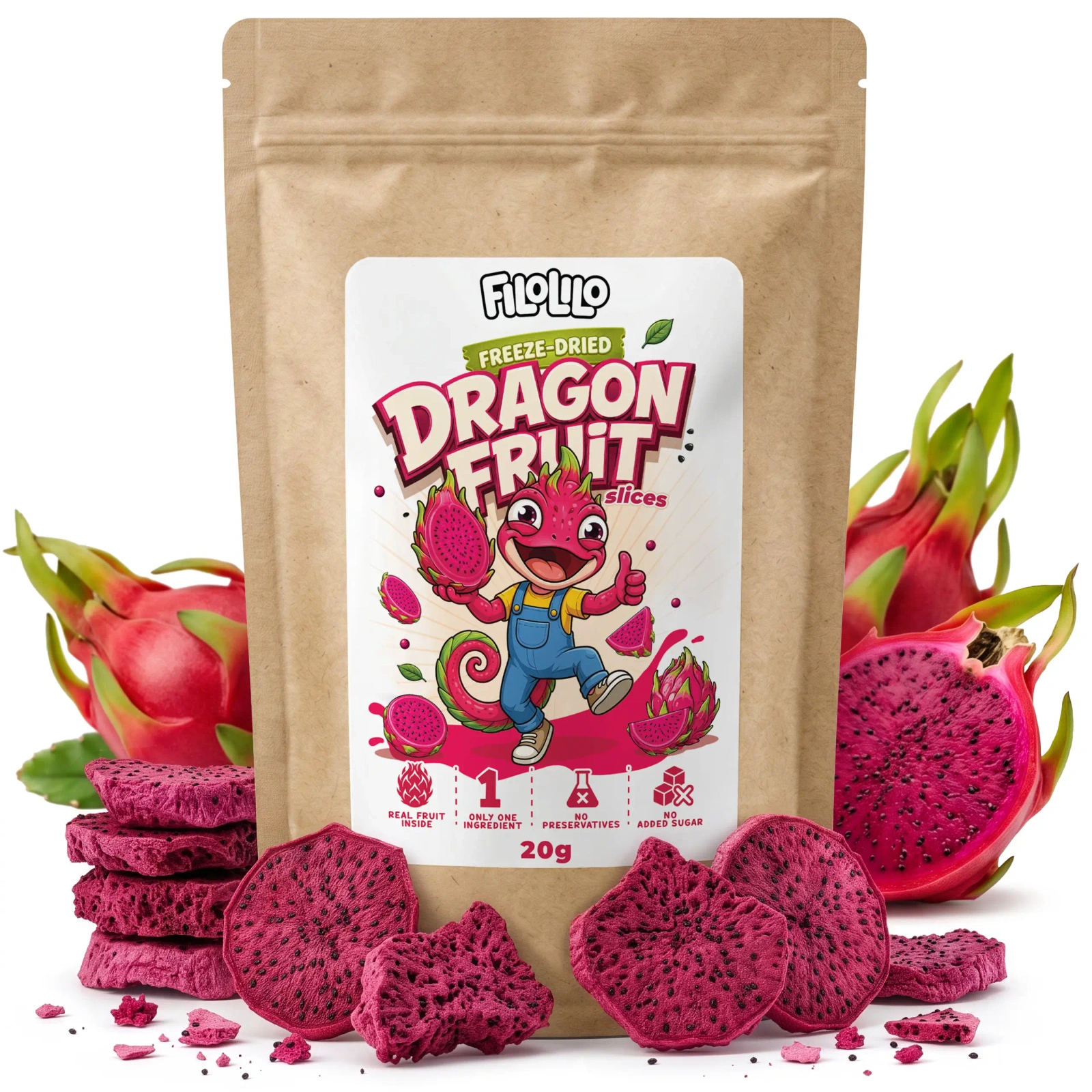 FiloLilo freeze-dried dragon fruit