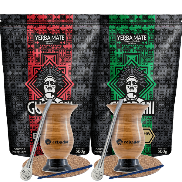 Yerba Mate set for two Bombilla Matero 1000g