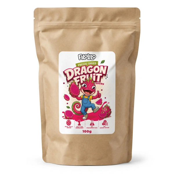 FiloLilo – Freeze-dried dragon fruit slices 100g