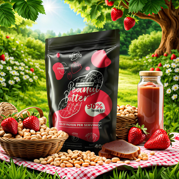 Nustino - Powdered Peanut Butter - Strawberry 400g
